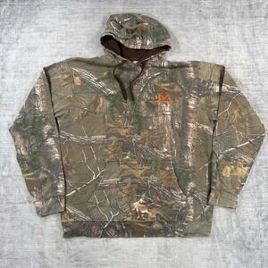 Realtree Sweatshirt Men Large Camouflage Hoodie Pullover Outdoors Hunting Punk